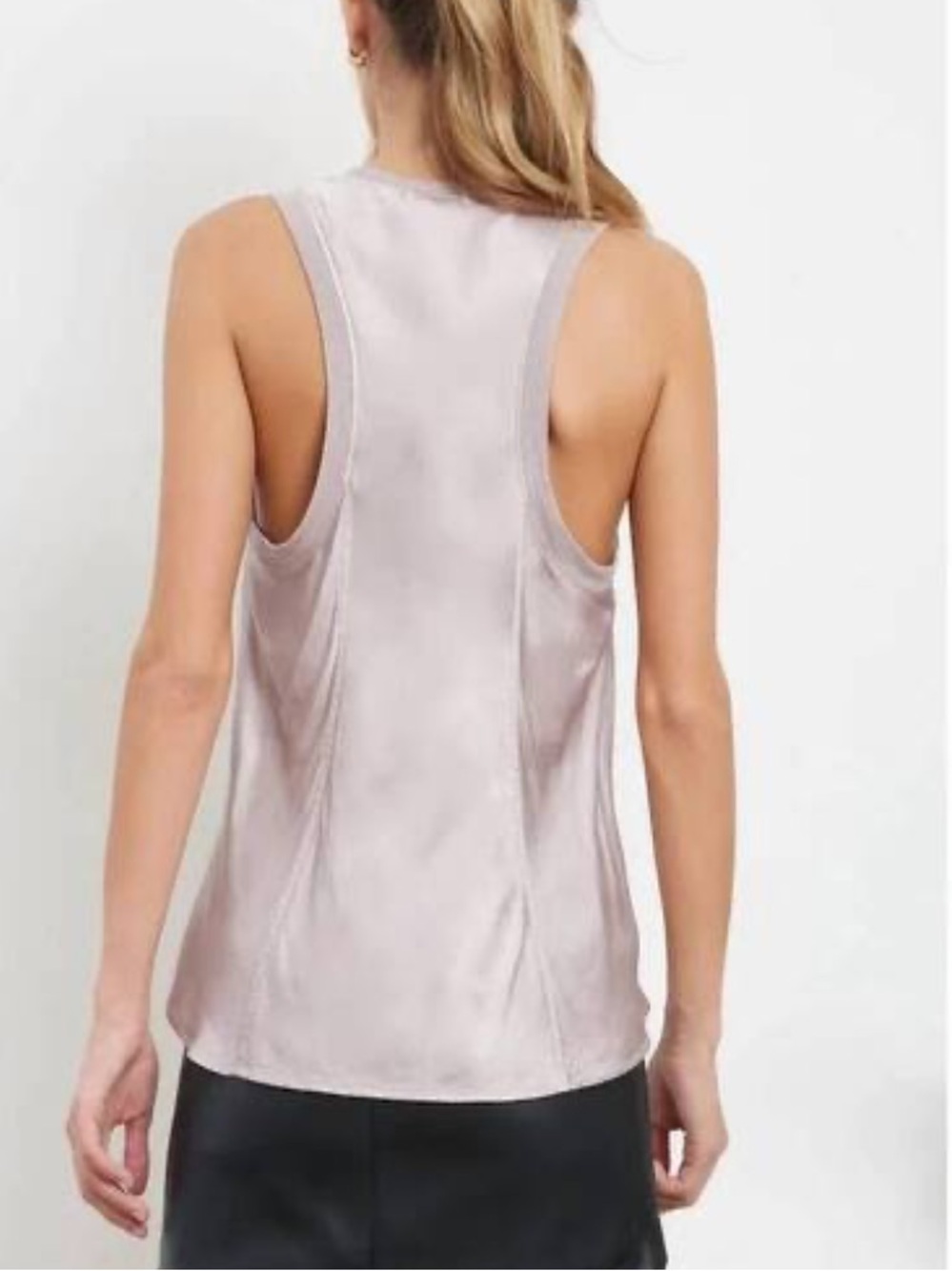 NWT Satin Tank - Mauve Ice - XS - LA Made/Evereve